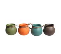 Petits Pots De Fleurs En Céramique - Ensemble De 4 Pièces Avec Drainage | M