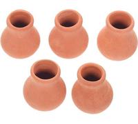 Petits pots de fleurs en céramique non émaillés - Lot de 5 pots pour mini-bonsaïs