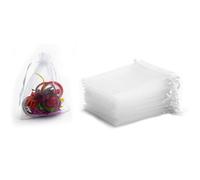 Petits Sacs Cadeaux Inf Jolis Petits Sacs En Organza Avec Cordon Et Ficelle Blanc