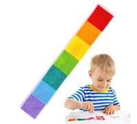 Petits tampons encreurs en caoutchouc Motif longue bande Multicolore | Dégradé pour loisirs créatifs, projets d'artisanat, papier, bois, tissu, timbres