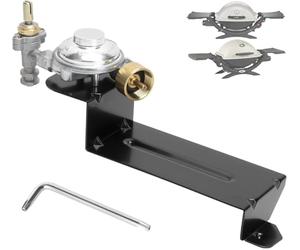 PETKAO 64865 Pièces d'assemblage de soupape et régulateur de gril à gaz pour Weber Grill Regulator Replacement Q2000 & Q2200 Series (années de modèle 2014 et plus récentes), pour Weber 53060001