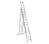 PETRA Echelle professionnelle transformable en aluminium 3 plans 12 marches