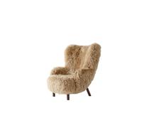 Petra VB3 Fauteuil Peau de Mouton Miel 50/ Noyer Huilé