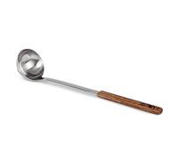 Petromax Louche de 50 cm en acier inoxydable avec manche en bois de noyer et bec verseur pour feu de camp et cuisine en plein air