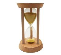 PETSOLA 20 Min Oblique Bois Sablier Sablier Sable Horloge Minuterie Outils de Chronométrage Bleu - Jaune, 20 Minutes
