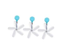 PETSOLA 3 Pièces Déflecteur D'Air Conditionné Ventilateur Réglable Baffle Diffuseur Circulation Douce Installation Ventouse Accessoire PP Métal Ada, Blue 3pcs