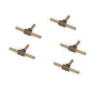 PETSOLA 5pcs Tuyau en Laiton Barre en T en Té Té T Union Tube Barbelé Raccord De Tuyau Coupleur Connecteur Adaptateur - 4mm