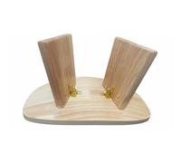 PETSOLA Banc de Méditation Tabouret de Siège à Genoux Chaise de Posture Bois Massif Ergonomique avec Assise Courbée et Pieds Démontables Adapté à la Studio Domicile, Bois Naturel, S+Boucle