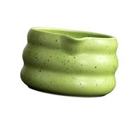 PETSOLA Bol Matcha Traditionnel Bol à Thé Japonais Pottery Contenant Portable Accessoire Vintage pour Cérémonie Nettoyage Aisé Surface Lisse Adapté Salle à Ma, Vert