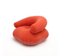PETSOLA Canapé Gonflable Confortable Canapé Sol Compact Meuble pour Balcon, Rouge Orangé, Classique Emballage en Boîte Colorée