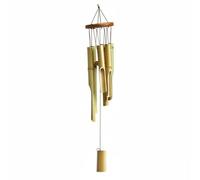 PETSOLA Carillon à Vent en Bambou Carillon Cloche Mobile Suspendu Décoratif en Bambou pour Ajouter du Caractère sans Surcharger, Carillons Éoliens en Bois Naturel