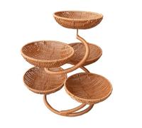 PETSOLA Corbeille à Fruits, Bol de Rangement Alimentaire, Grande Capacité, Bol à Fruits Polyvalent, Plateau de Service, Présentoir pour, Légumes, Oignons, Style A