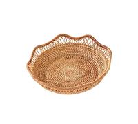 PETSOLA Corbeille à Fruits En Osier, Panier à En Rotin, Présentoir pour Restaurant, Récipient de, Panier Décoratif En Osier Tressé, grand