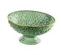 PETSOLA Coupe à Fruits avec égouttoir à Légumes, Panier Passoire Rond et Résistant, Grand Récipient Décoratif et Multifonctionnel pour Centre de Table, Vert