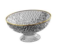 PETSOLA Coupe à Fruits avec égouttoir à Légumes, Panier Passoire Rond et Résistant, Grand Récipient Décoratif et Multifonctionnel pour Centre de Table, Gris