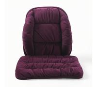 PETSOLA Coussin Chaise avec Dossier Rembourré Galette Siège avec Dossier Moelleux pour Étudiants, Bureau, Violet Royal, Coussin 48X48cm + Support Lombaire