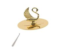 PETSOLA Couvercle de Bougie En Pot pour Une Combustion Uniforme, Manchon Diffuseur de Parfum, Idéal pour Les Bougies En Pot, Décoration de Noël pour Le Salon, Swan H 4.9cm