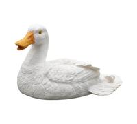 PETSOLA Décoration de Piscine Extérieure - Statue de Canard Réaliste - Sculpture de Canard pour Bassin, Rocaille Ou Pelouse, B