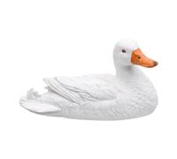 PETSOLA Décoration de Piscine Extérieure - Statue de Canard Réaliste - Sculpture de Canard pour Bassin, Rocaille Ou Pelouse, A
