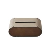 PETSOLA Dissimulateur-Boîte à Mouchoirs Décoratif Boîte à Mouchoirs avec Aspect Bois Polyvalent pour Bureau, Couleur Thé Au Lait, 23x11.5x8CM