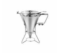 PETSOLA Distributeur Pâte upport En Acier Inoxydable Distributeur Pâte Multi-Calibres Entonnoir à Piston pour Pâtissiers, Boulangers, Cuisine