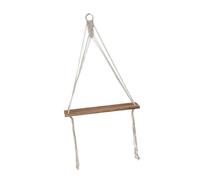 PETSOLA Étagère Murale en Macramé, Décoration Murale Créative, Rustique et élégante en Bois, étagère Flottante pour Chambre d'enfant, Blanc