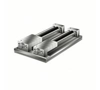 PETSOLA Étau Multi-Station Plat Étau Précision Haute Capacité Outillage pour Professionnels, Fraisage, Rectification, 2 Rangées 8 Positions, Plaque De Base 16 Mm
