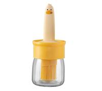PETSOLA Flacon Distributeur D'huile avec Pinceau En Silicone, Idéal pour Assaisonner, Verser de L'huile, de, de La Marinade Ou Du Beurre, JAUNE
