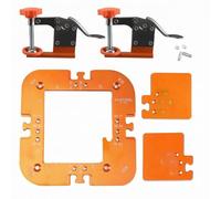 PETSOLA Gabarit Rainurage Aluminium Anodisé Orange Perçage En Métal Angles Arrondis Guide Perçage d’angle pour Menuisiers, Ébénistes