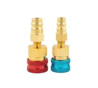 PETSOLA Kit Coupleurs Haute et Basse Pression Robuste Coupleur Haute Pression Sécurisé Raccord Climatisation pour Professionnels, 1234 Colonne Droite Une Paire Avec Emballage Carte Plastique