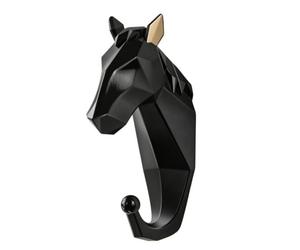 PETSOLA Murale Décorative Discr 3D, Adhésif Tête, Compact, Patère Décorative En Résine, pr rrière Porte, Noir