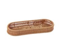 PETSOLA Organisateur de Couverts de Cuisine Porte-ustensiles Tressé Rangement Couverts Panier à Couverts Fonction Drainage Matière Résistante Adapté à La , Ovale