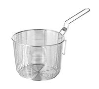 PETSOLA Panier de Friture avec Poignée Panier Rond Grillagé INOX Multifonction Passoire Égouttoir Adapté pour Repas Familial Cuisine Restaurant Barbecue Campi, 16CM