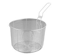 PETSOLA Panier de Friture avec Poignée Panier Rond Grillagé INOX Multifonction Passoire Égouttoir Adapté pour Repas Familial Cuisine Restaurant Barbecue Campi, 17.5CM