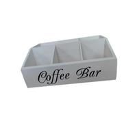 PETSOLA Panier de Rangement En Bois pour Café, Facile à Nettoyer, Idéal pour Un Bureau à Domicile Ou Un Espace de Travail à La Maison, Une Seule Couche