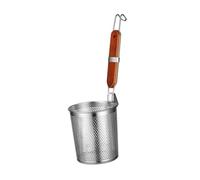 PETSOLA Passoire à Pâtes, Panier de Cuisson, Filtre Alimentaire, Passoire En Acier Inoxydable avec Long Manche En Bois, Idéale pour La Cuisine Domestique, Xl