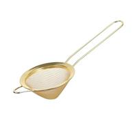 PETSOLA Passoire Fine Tamis Métal Filtre Crépine Inox avec Manche Long Adaptée à La Filtration Thé Café, or