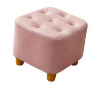 PETSOLA Petit Repose-Pieds Ottoman Portable et Tendance, Antidérapant, Carré, pour Canapé, Salon, Entrée, Appartement, Rose