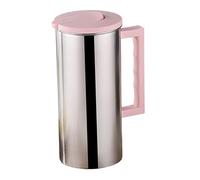 PETSOLA Pichet à Eau En Acier Inoxydable avec Poignée Carafe à Boisson Broc à Jus Pichet à Lait pour et Eau Fraîche Adapté Réunion Hôtel Fête, ROSE