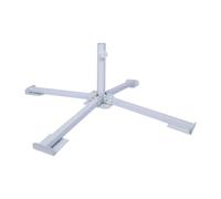 PETSOLA Pied de Parasol Support D'Ancrage Base En Croix et Socle de Jardin Pliant pour Rangement Compact En Acier Fiable Adapté pour La Pelouse E, Blanc