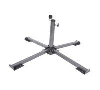 PETSOLA Pied de Parasol Support D'Ancrage Base En Croix et Socle de Jardin Pliant pour Rangement Compact En Acier Fiable Adapté pour La Pelouse E, Noir