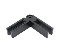 PETSOLA Pince Verre à Verre Réglable avec Support D'Angle 90 à 180 Degrés Fixation En Acier Inoxydable pour Rambarde Support de Panneau Vitré Adapté à L'Intér, Finition Noir Mat