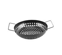 PETSOLA Poêle à Griller pour Steaks et, Panier à Griller, Plaque de Cuisson pour Barbecue, Plateau de Cuisson, Ustensiles de Cuisine pour Fêtes et Rôt, 28.5 Cm X 22.7 Cm X