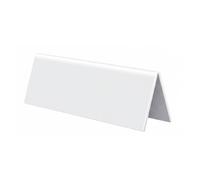 PETSOLA Porte-Nom Double Face Effaçable Stable Chevalet Table, Acrylique | Chevalet Table Acrylique Blanc, Marque-Place Réutilisable pour Bureau, Réunion et Mariage, Triangulaire, 8,66*1,9*2,75 Pouces
