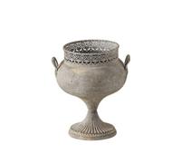 PETSOLA Pot Fleurs Socle Surélevé Décoratif Jardinière Poignées Latérales Ornées Rustique Pot Ovale à Tion Ancienne pr Console, Balcon, A3568