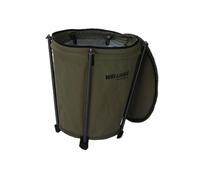 PETSOLA Poubelle de Camping Ronde Portable et Pliable Corbeille à Déchets Extérieure Seau de Rangement Multifonction avec Poignées Porte-sac à Ordure Adaptée, Vert
