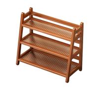 PETSOLA Support de Rangement Présentoir à Sirop Rangements Bambou Porte-gobelet pour Organisation Trapezoïdale Adapté à Cuisine Salle de Pause 39cmx21cmx43cm, Brun