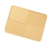 PETSOLA Tapis Égouttoir Vaisselle Tapis Séchage Silicone Tapis Drainant Universel Tapis Multifonction Flexible avec Surface Antidérapante Adapté pour Cuisine, Jaune