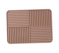 PETSOLA Tapis Égouttoir Vaisselle Tapis Séchage Silicone Tapis Drainant Universel Tapis Multifonction Flexible avec Surface Antidérapante Adapté pour Cuisine, Marron Rouge