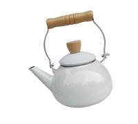 PETSOLA Théière En émail et Porcelaine, Chauffe-eau/lait de 1,5 L, Cafetière Robuste, Bouilloire pour La Décoration de La Cuisine et L'eau Chaude, Blanc